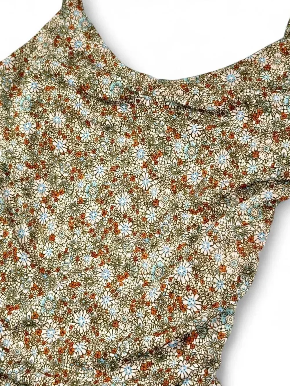 Floral mini dress with ruched detailing and adjustable straps - Picture 2 of 5